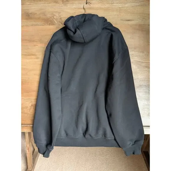 NWT Carhartt Rain Defender Sweatshirt Mens 2XL Black Loose Heavyweight 1/4 Zip - Picture 2 of 5